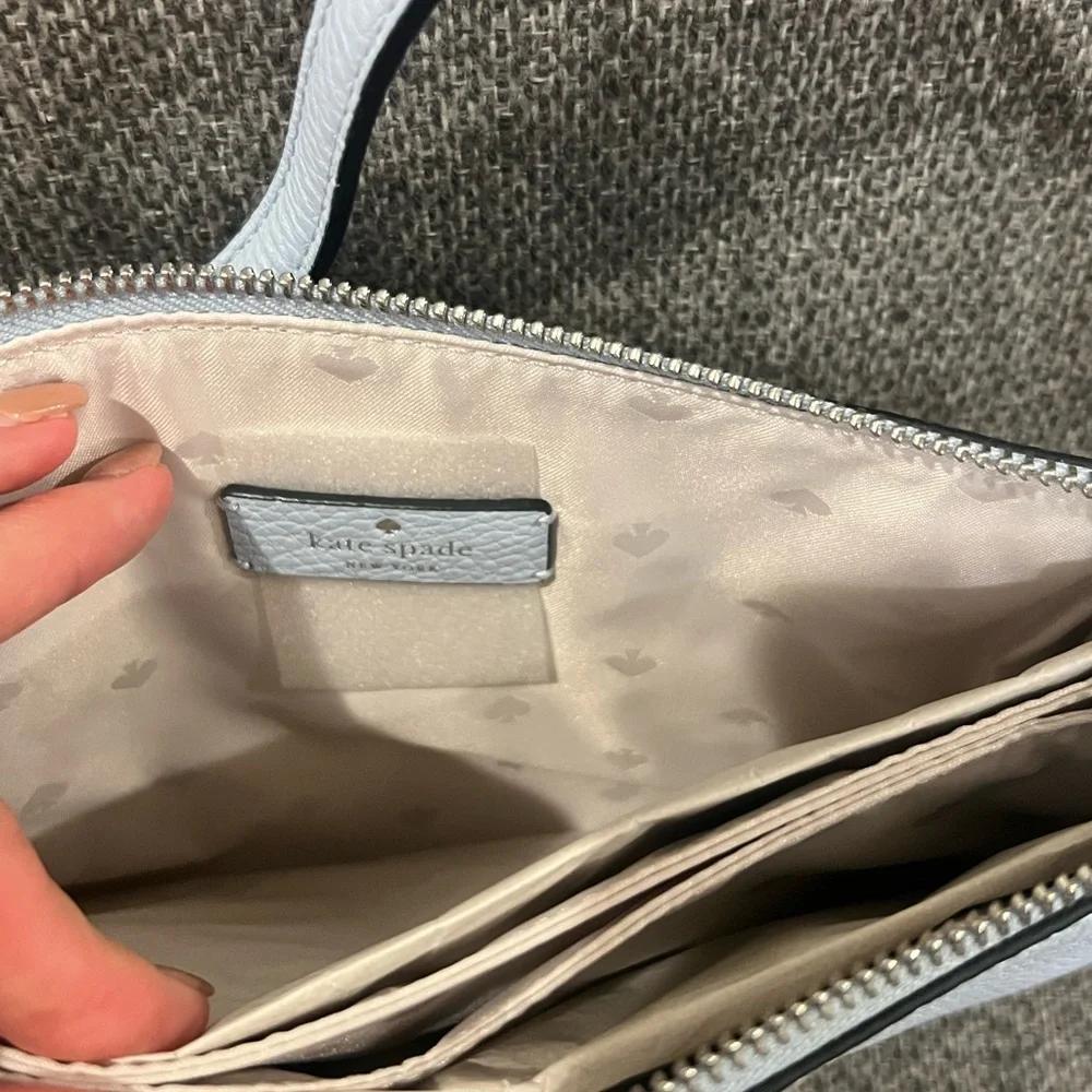 Kate Spade Powder Blue Handbag with adjustable shoulder or crossbody strap - Picture 6 of 9